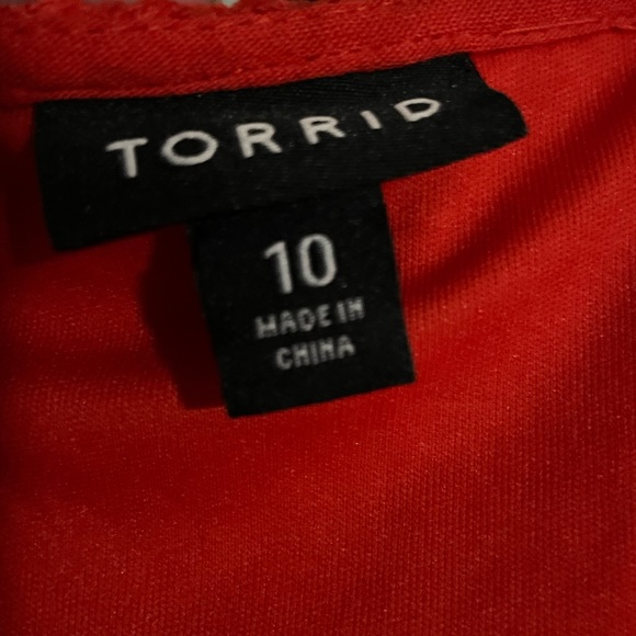 Torrid Red Mini Lace Sleeveless Dress Size 10 - Picture 2 of 6